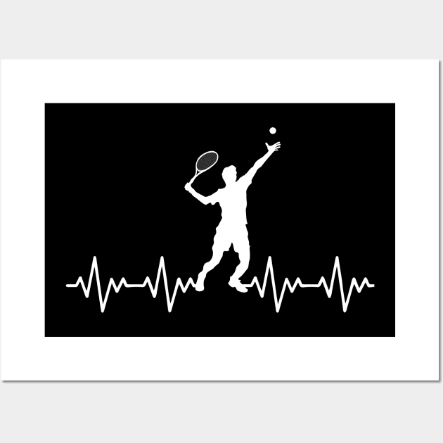 Heartbeat Tennis lover Wall Art by aesthetice1